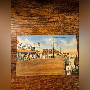 Vintage Manasquan, New Jersey Boardwalk Postcard
